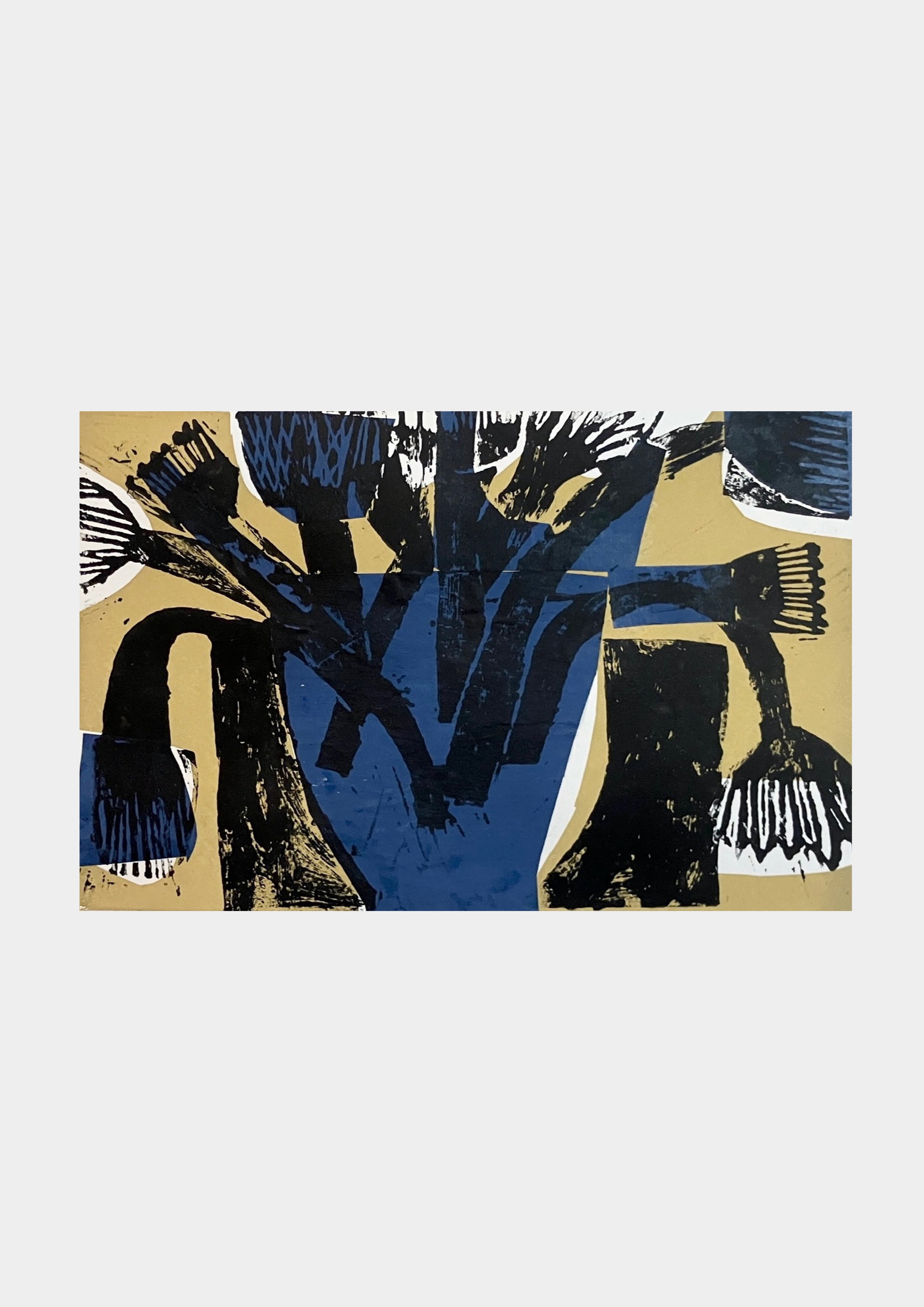 Flowers in a Vase (Blue & Black)